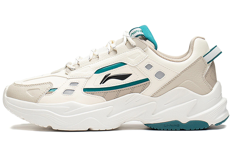 Li-Ning Retro Reflective Sneakers 'Beige Green' AGCS417-7