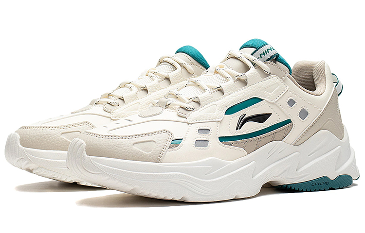 Lookbook Zapatillas Retro Reflectivas Li-Ning 'Beige Verde' AGCS417-7