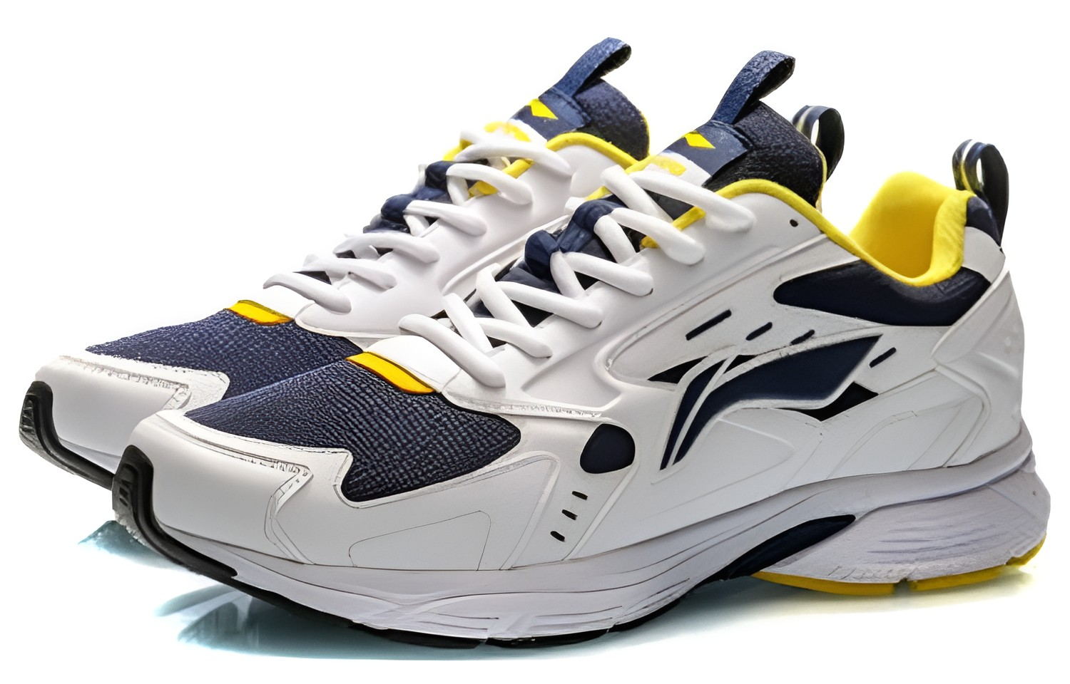 Lookbook Li-Ning Retro Running 'Blanco Azul' ARLQ005-1