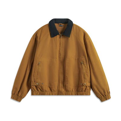 Li-Ning Retro Unisex Golden Brown Zip-Up Jacket - Sporty and Casual Style AJDU321-1