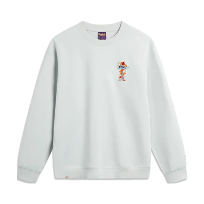 Li-Ning Rich Fortune Series Embroidered Anti-Static Loose Pullover Sweatshirt Unisex AWDU051-4