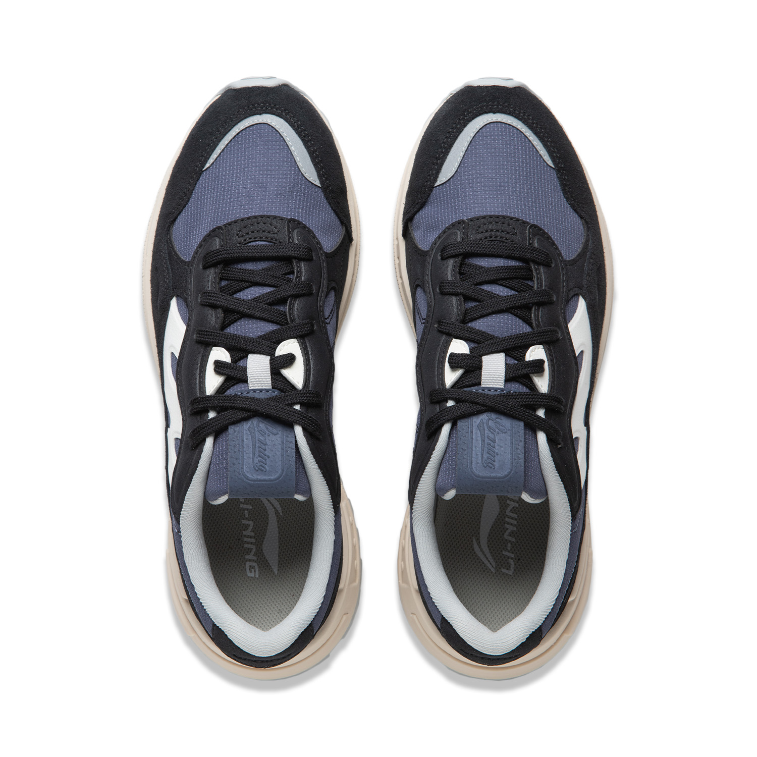 Shop Li-Ning Rider Low 'Hitam Biru' Sneakers Pria Casual Sporty AGCU117-2