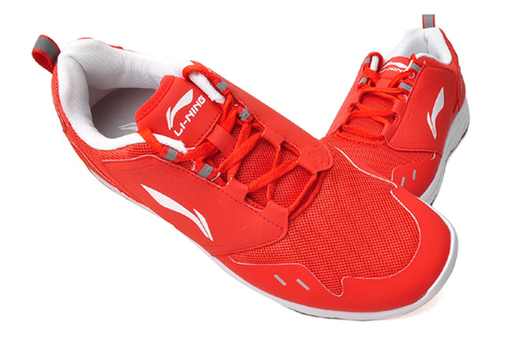 Lookbook LiNing李寧 運動 耐磨防滑 低筒 跑步鞋 男款 鮮紅