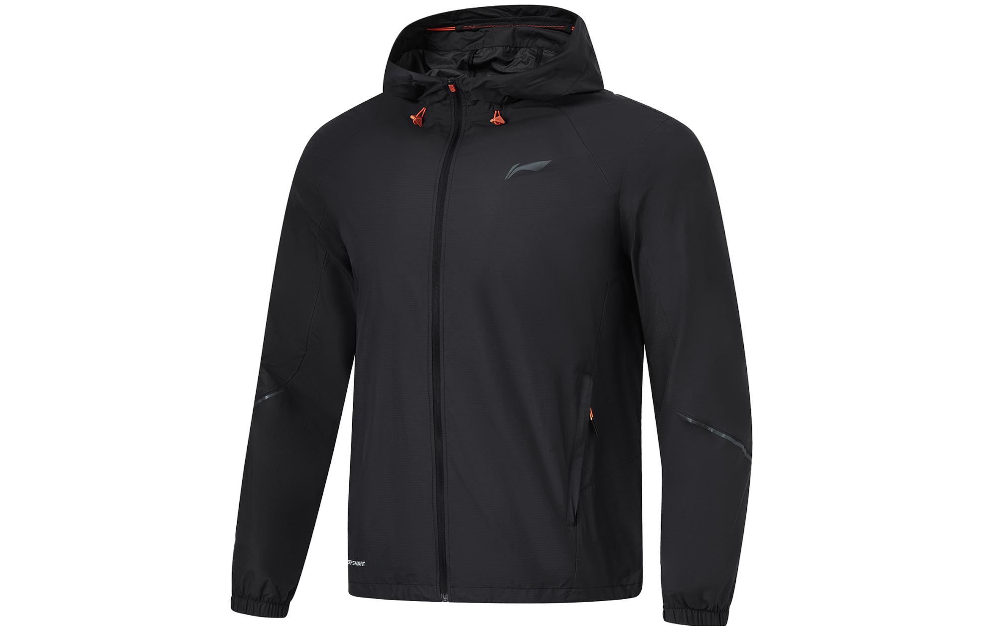 Li-Ning Running Hoodie Water-Resistant Windbreaker Jacket - Black AFDU051-1