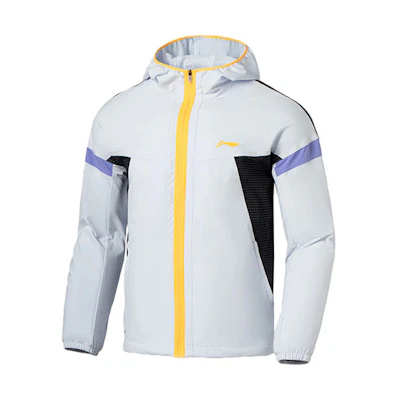 Li-Ning Running Jacket - Colorblock, Water-Resistant, Windproof (Blue/Orange) AFDS045-1