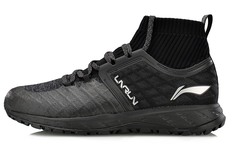 Li-Ning Running Mid-Top 'Water-Resistant Black Knit' ARHM083-1