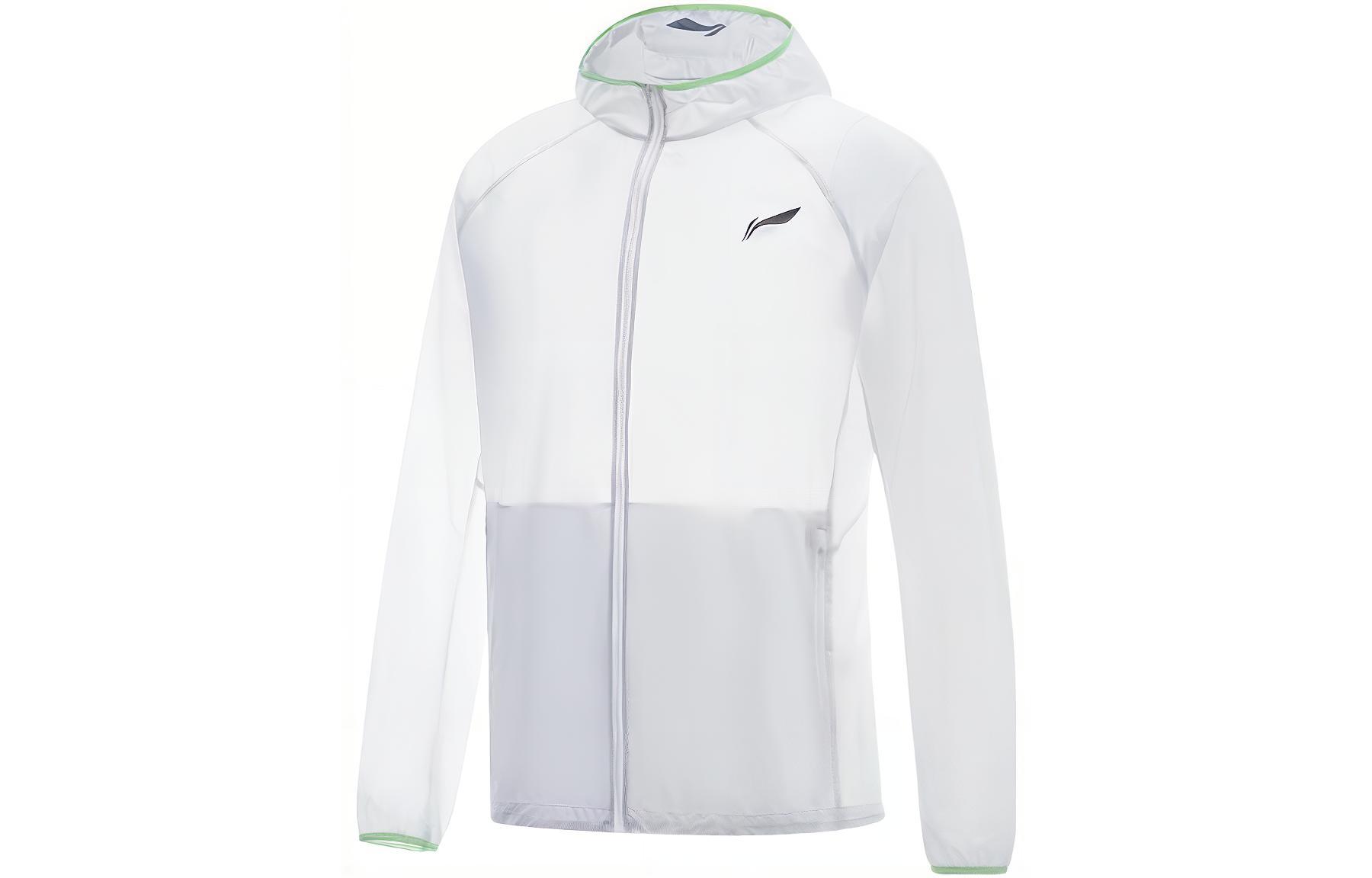 Li-Ning Running Series Colorblock Zip Hoodie Jacket - White AFDT183-4