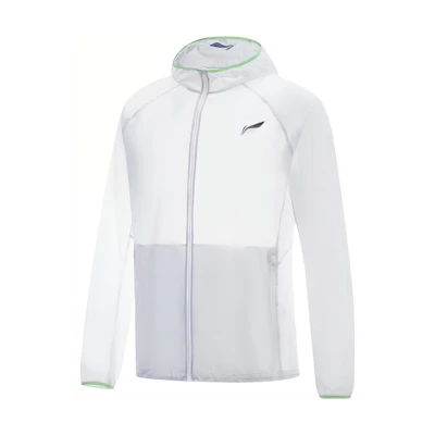 Li-Ning Running Series Colorblock Zip Hoodie Jacket - White AFDT183-4