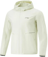 Li-Ning Running Series Light Tea Green Hooded Fleece Water-Resistant Jacket AFDT623-2 Li-Ning Running Series Light Tea Green Hooded Fleece Water-Resistant Jacket AFDT623-2