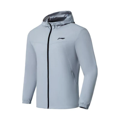 Li-Ning Running Series Logo Colorblock Hooded Jacket Misty Blue () AFDS365-3