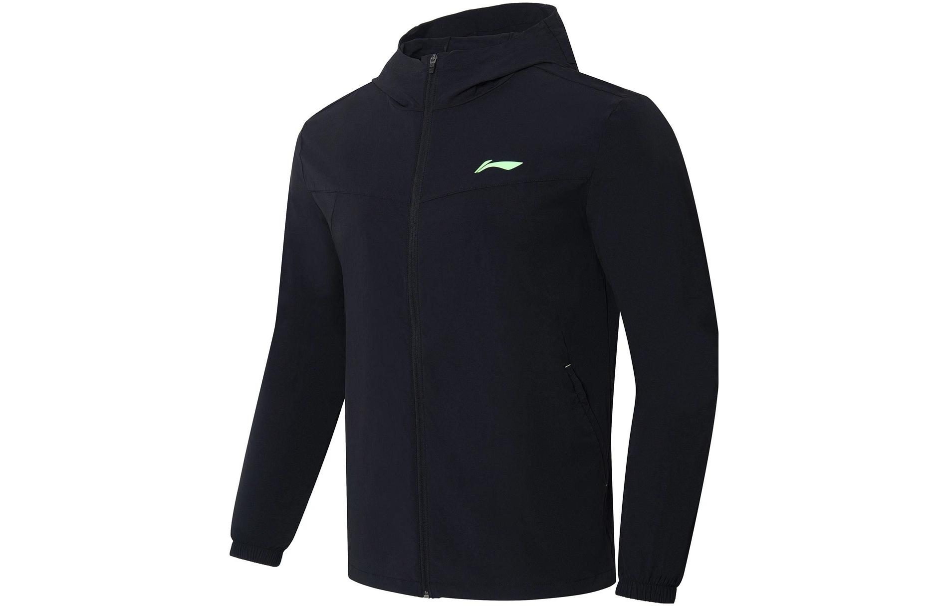 Li-Ning Running Series Packable Hooded Windbreaker Jacket Men’s Black AFDS365-6