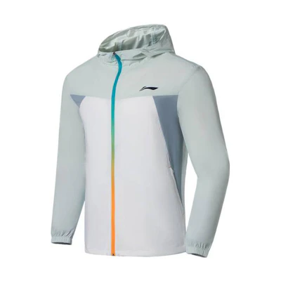 Li-Ning Running Series Packable Logo Colorblock Jacket - Light Blue AFDS365-8