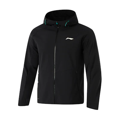 Li-Ning Running Series Water-Resistant Hooded Jacket Men Black AFDU351-1