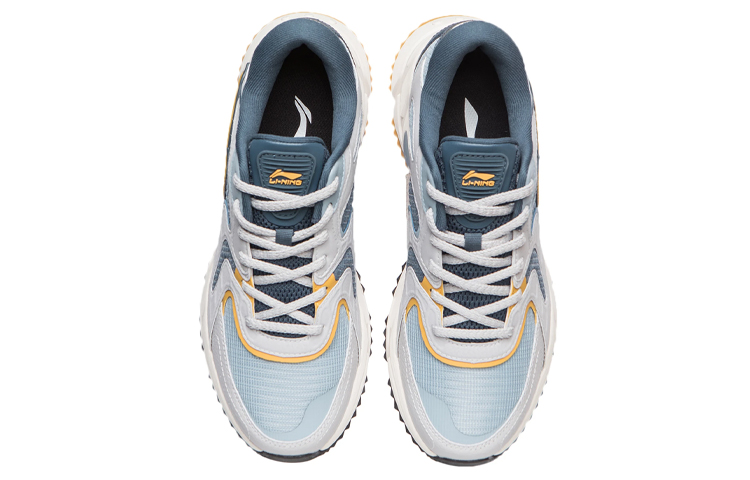 Shop LiNing李寧 減震防滑耐磨 低筒 跑步鞋 藍灰