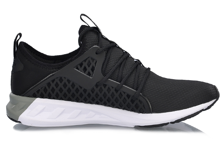 Order Chaussures de Running Li-Ning Multicolores Légères Amorti Noir et Blanc ARHP023-1