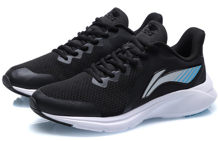 Lookbook Zapatillas Li-Ning Running Low 'Negro Blanco Azul' ARHQ317-3