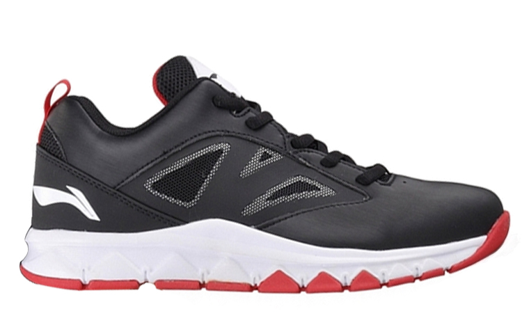 Li-Ning Running Shoes Low 'Black White Red' 圖 2