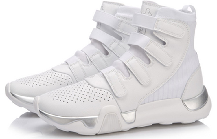 Lookbook Li-Ning Saga ''Wit Retro Basketbal Hoge Sneakers'' AGWN021-2