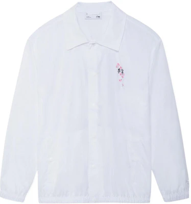 Li-Ning Sakura Series Floral Loose Casual Jacket Unisex White Summer Edition AFDS943-3 Lookbook Li-Ning Sakura Series Floral Loose Casual Jacket Unisex White Summer Edition AFDS943-3