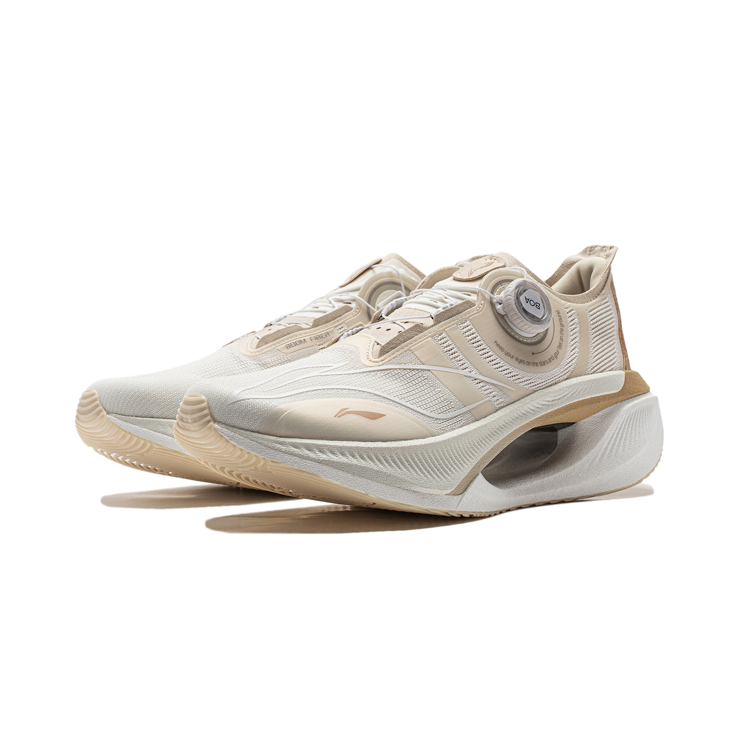 Shop LiNing李寧 絕影2.0 舒適百搭 防滑耐磨 跑步鞋 男女款 卡其色