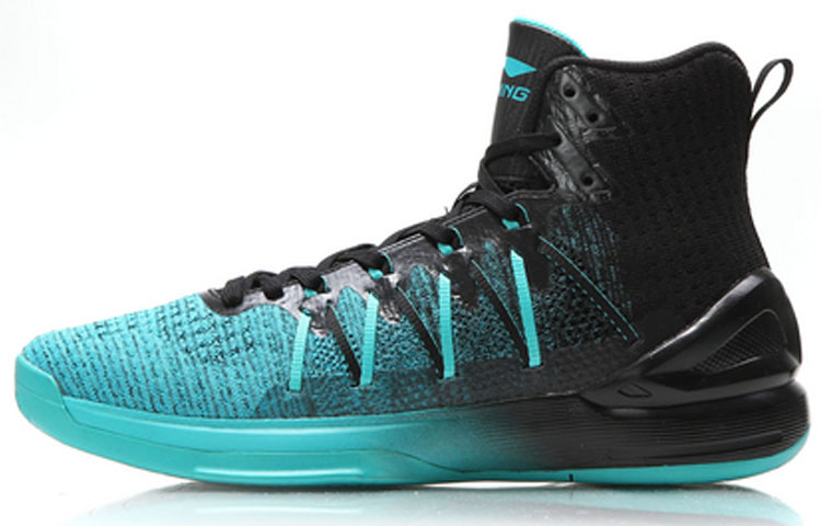 Li-Ning Shadow 'High-Top Professional Black Blue Basketball' ABAM065-2