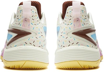 李宁 闪凌 減震防滑耐磨透氣 低幫 籃球鞋 男款 米白棕 Details for 李宁 闪凌 減震防滑耐磨透氣 低幫 籃球鞋 男款 米白棕