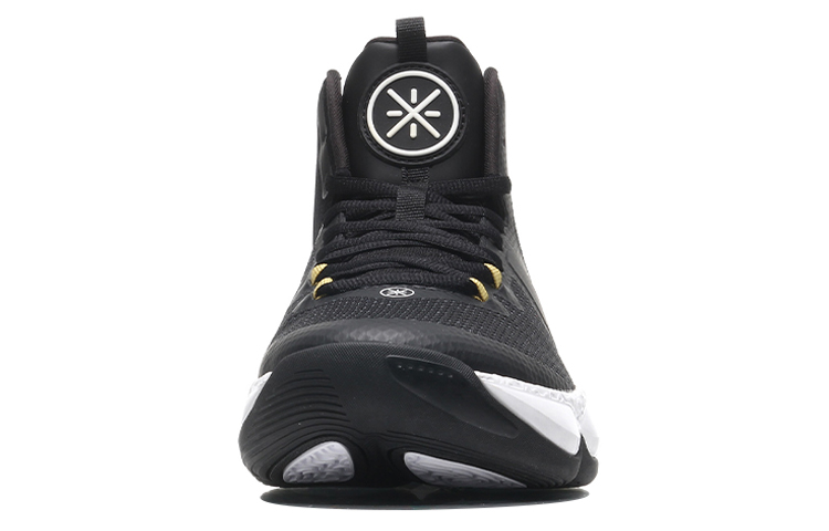 Shop Li-Ning Penyerapan Kejut Mid-Top Bola Keranjang 'Hitam Putih' ABAM075-3