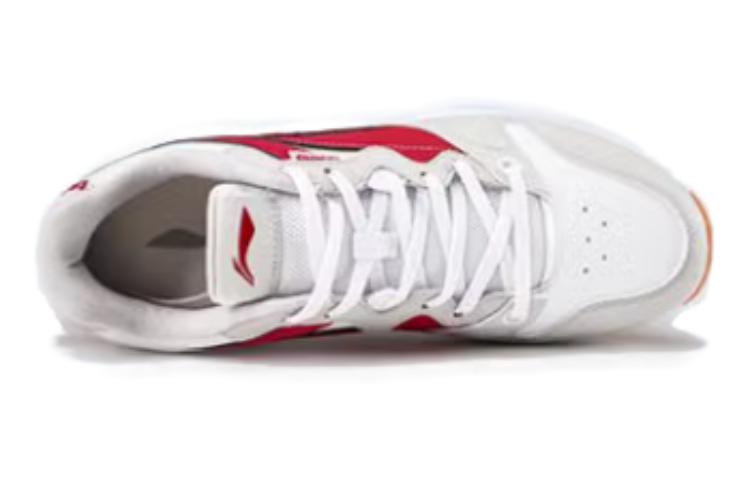 Shop Li-Ning Simple Comfort Low-Top Tennis Shoes 'Grey Red' ATTT001-3