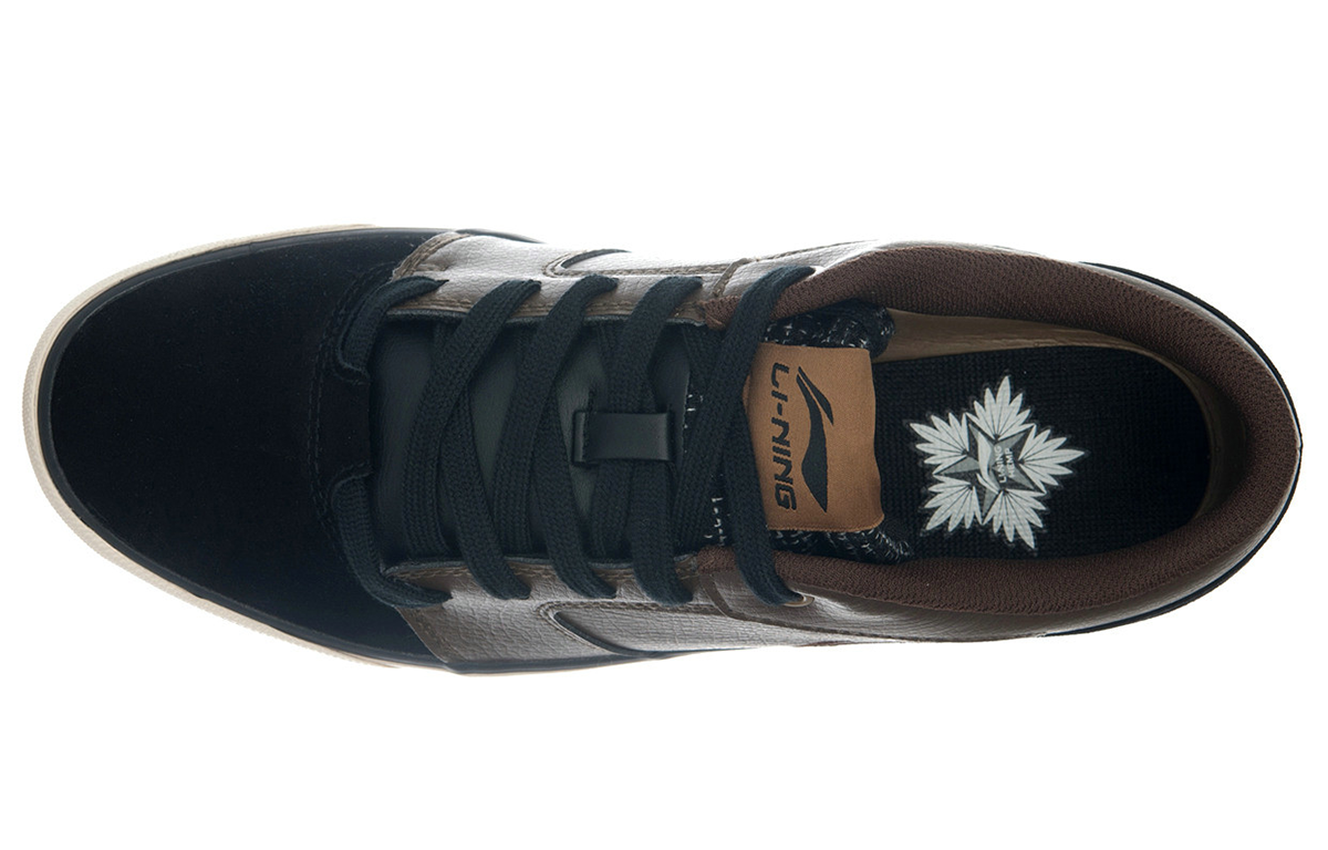 Lookbook 리닝 스케이트 로 브라운/블랙 (Li-Ning Skate Low Brown/Black - shortened, fits within character limit) ALAH075-3