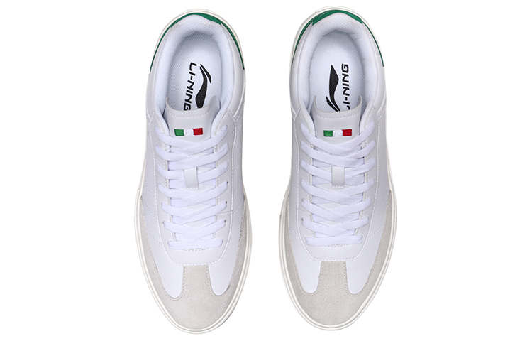 Shop Li-Ning Skate Low 'White Green' AGCP101-3