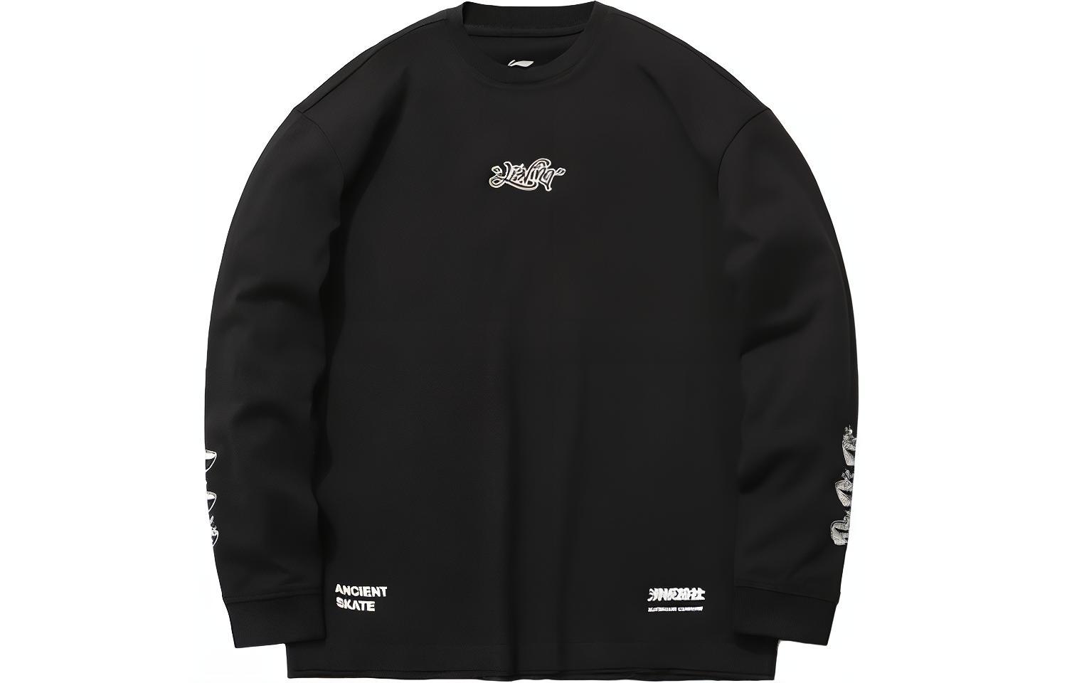 Li-Ning Skateboard Collection Graphic Casual Hoodie Black () AHSR033-2