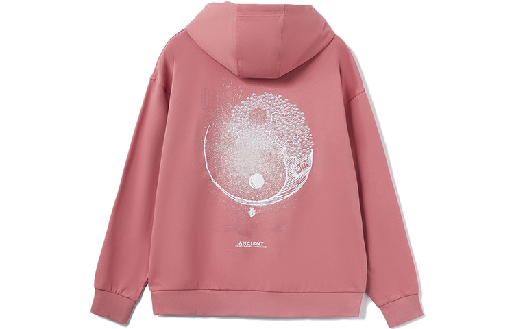 Li-Ning Skateboard Hoodie Pink Unisex Loose Fit Graphic Pullover AWDR451-4