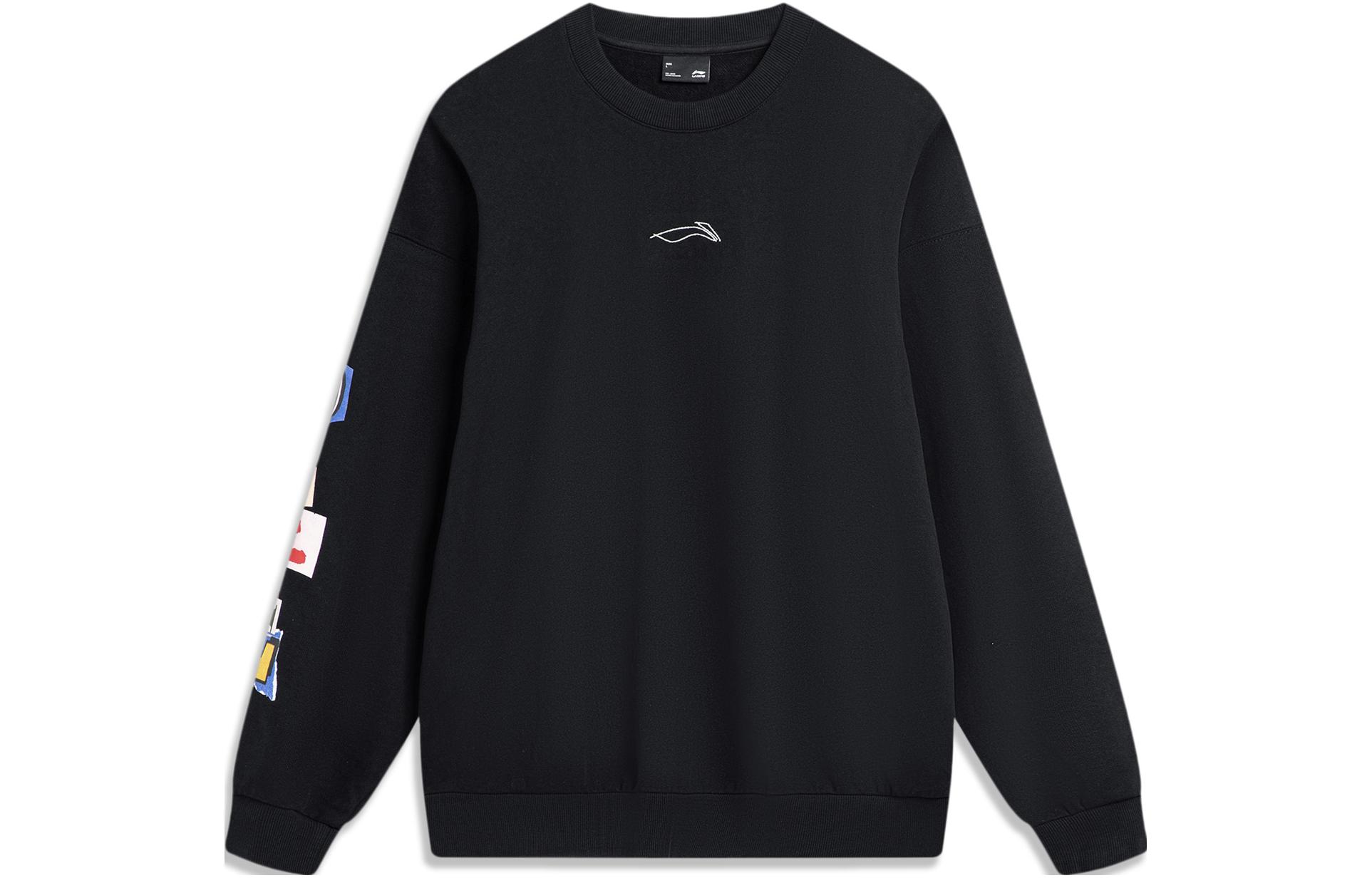 Li-Ning Skateboard Series Crewneck Sweatshirt Black - AWDU137-4