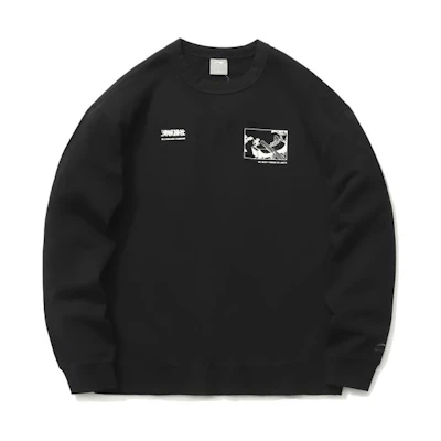 Li-Ning Skateboard Series Graphic Crewneck Sweatshirt Men’s Black AWDR115-2
