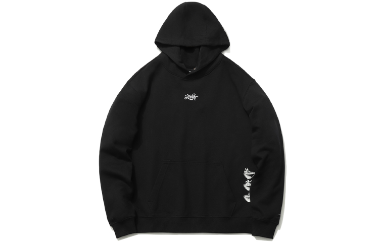 Li-Ning Skateboard Series Graphic Loose Hoodie Black - AWDR117-2