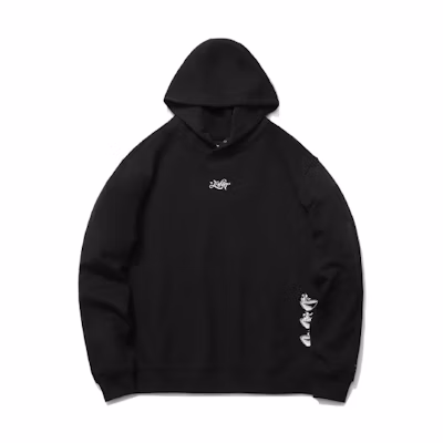 Li-Ning Skateboard Series Graphic Loose Hoodie Black - AWDR117-2