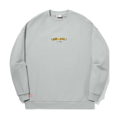 Li-Ning Skateboard Series Letter Print Loose Sweatshirt Unisex Lunar Gray AWDUB53-1