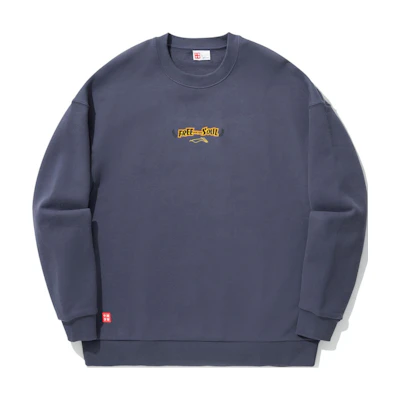 Li-Ning Skateboard Series Loose Fit Letter Print Crewneck Sweatshirt Blue Unisex AWDUB53-4