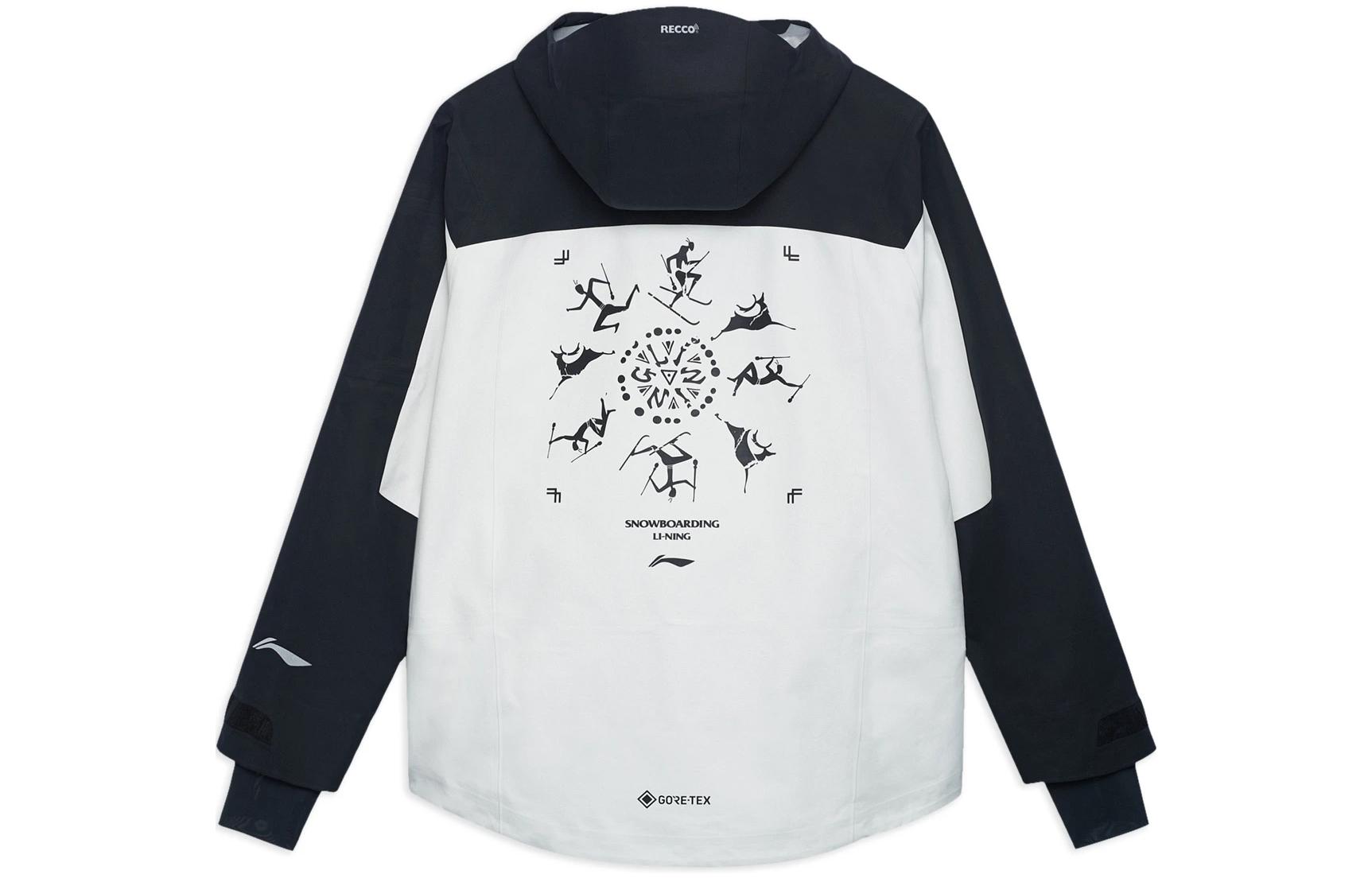 Lookbook 李寧滑板系列反光印花徽標拉鍊連帽外套 男女款 白色 AHXS001-2