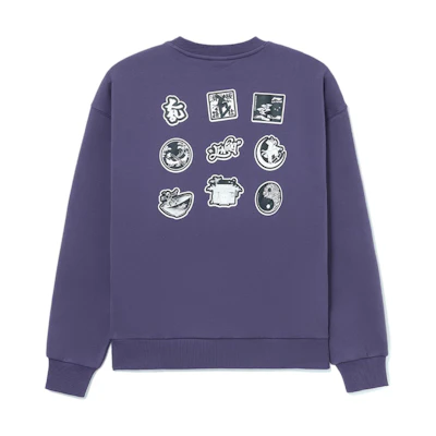 Li-Ning Skateboarding Fleece Pullover Sweatshirt Purple - Winter Couple Style AWDR825-2