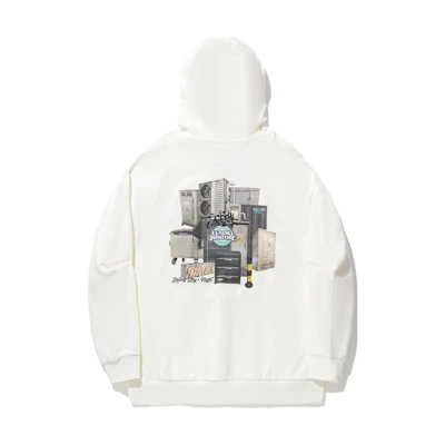 Li-Ning Skateboarding Hoodie Graphic Print Pullover - Off-White AWDU321-3