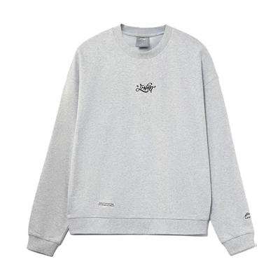 Li-Ning Skateboarding Ink Print Crewneck Sweatshirt Unisex - Gray AWDR447-4