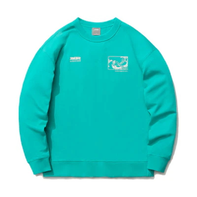 Li-Ning Skateboarding Print Crewneck Sweatshirt Ice Green () AWDR115-1