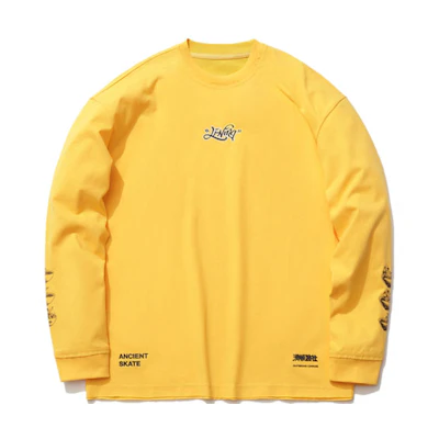 Li-Ning Skateboarding Printed Loose Fit Crewneck Sweatshirt Yellow () AHSR033-4