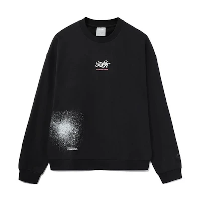 Li-Ning Skateboarding Pullover Hoodie Ink Print Black AWDR447-1