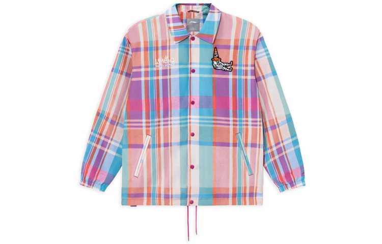 Li-Ning Skateboarding Retro Plaid Casual Jacket Butterfly Orchid Purple Mens AFDS101-1
