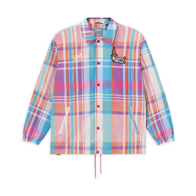 Li-Ning Skateboarding Retro Plaid Casual Jacket Butterfly Orchid Purple Mens AFDS101-1