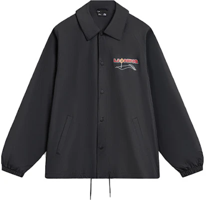 Li-Ning Skateboarding Series Black Fleece Jacket with Letter Print Design AFDU091-1 Lookbook Li-Ning Skateboarding Series Black Fleece Jacket with Letter Print Design AFDU091-1