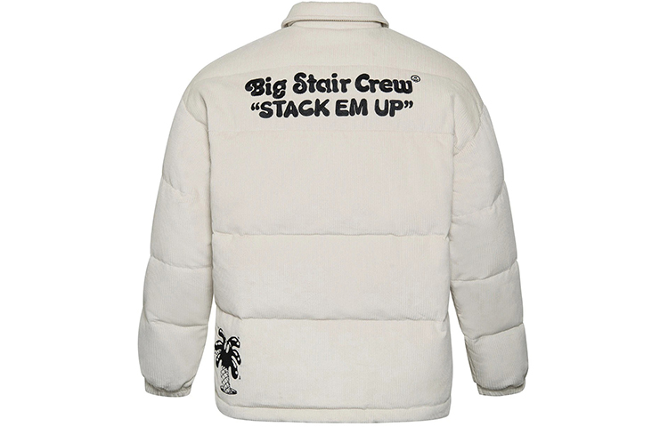 Li-Ning Skateboarding Series Fun Pattern Embroidered Down Jacket White Winter AYMR487-2