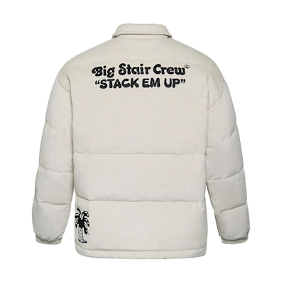 Li-Ning Skateboarding Series Fun Pattern Embroidered Down Jacket White Winter AYMR487-2